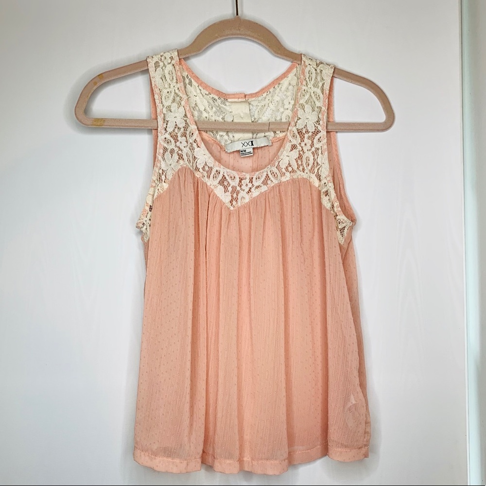 Forever 21 flowy lace tank